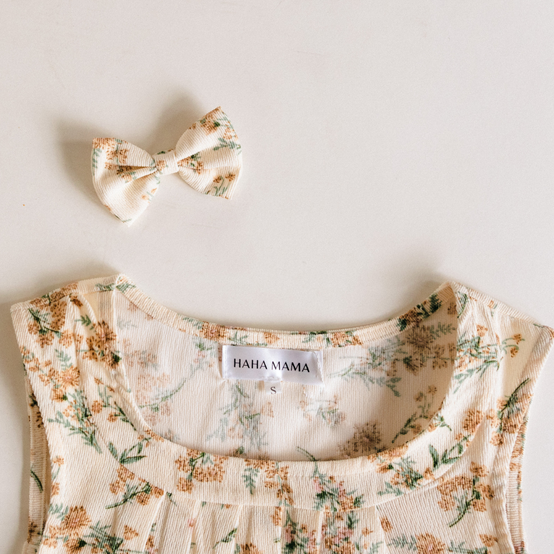 Light Cream Floral Tank Top - Women