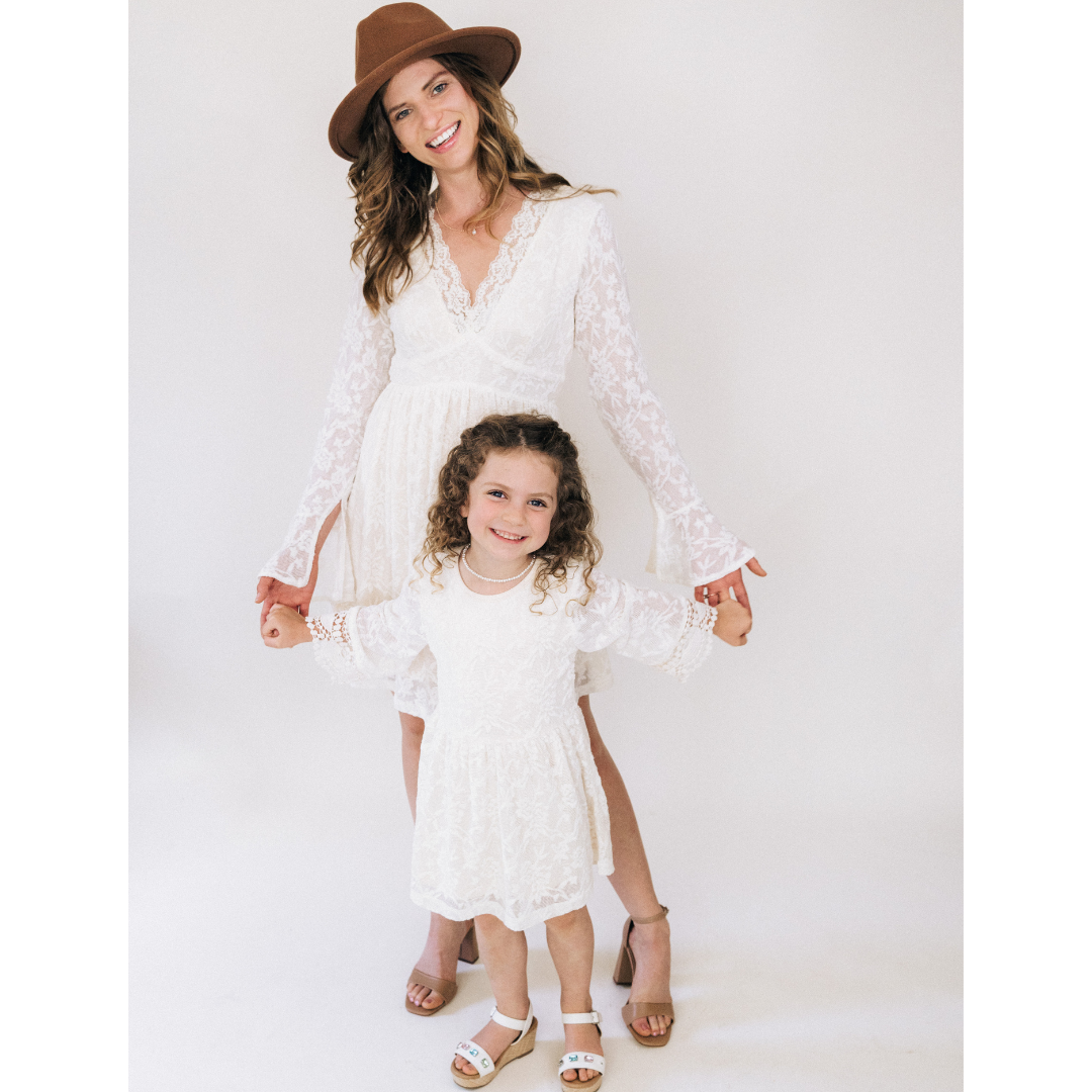 Ivory Lace Mommy & Me Dress - Child