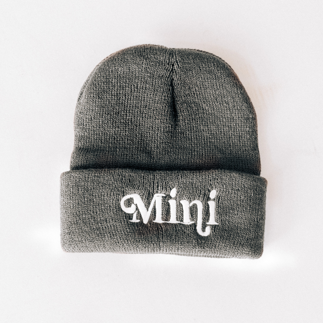 Matching Knit Hats- Mini- Dark Gray