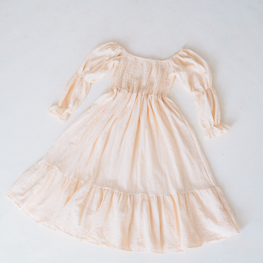 Muslin Puffed Sleeve Mommy & Me Dress - Women