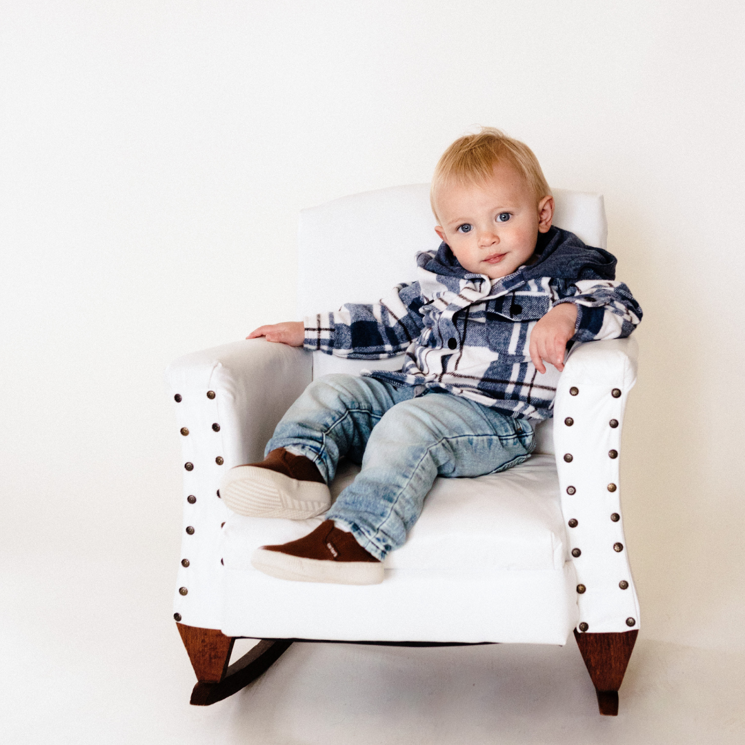 Navy Plaid Flannel - Infant