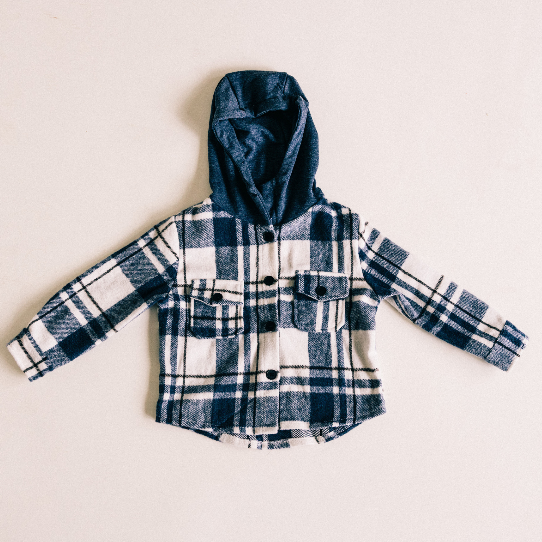 Navy Plaid Flannel - Infant