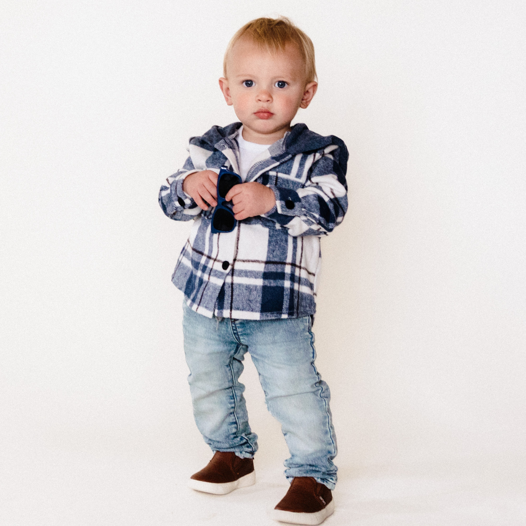 Navy Plaid Flannel - Infant