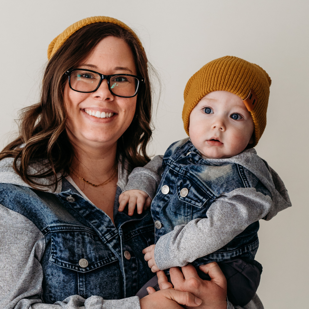 Mustard Yellow Beanies Mommy & Me- Set of Two