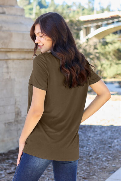 The Staple Stretchy V-Neck Short Sleeve Tee - 3 Color Options