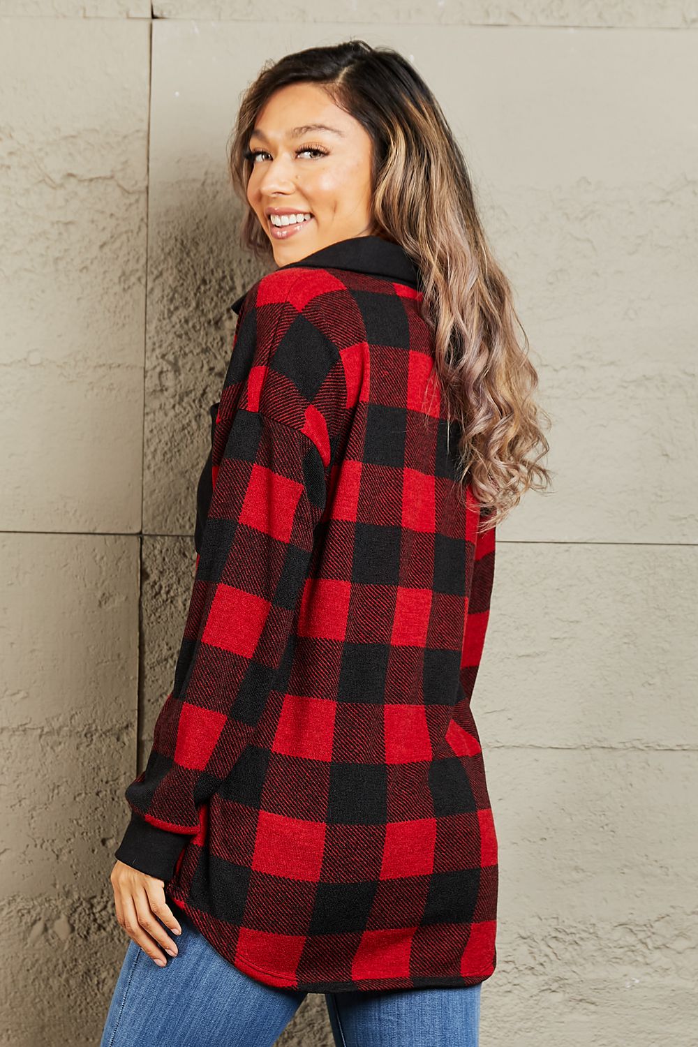 Buffalo Plaid Button Down Top