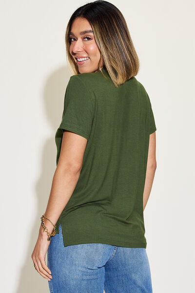 The Staple Stretchy V-Neck Short Sleeve Tee - 7 Color Options