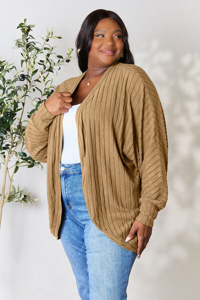 Lightweight Ribbed Cocoon Cardigan - 5 Color Options