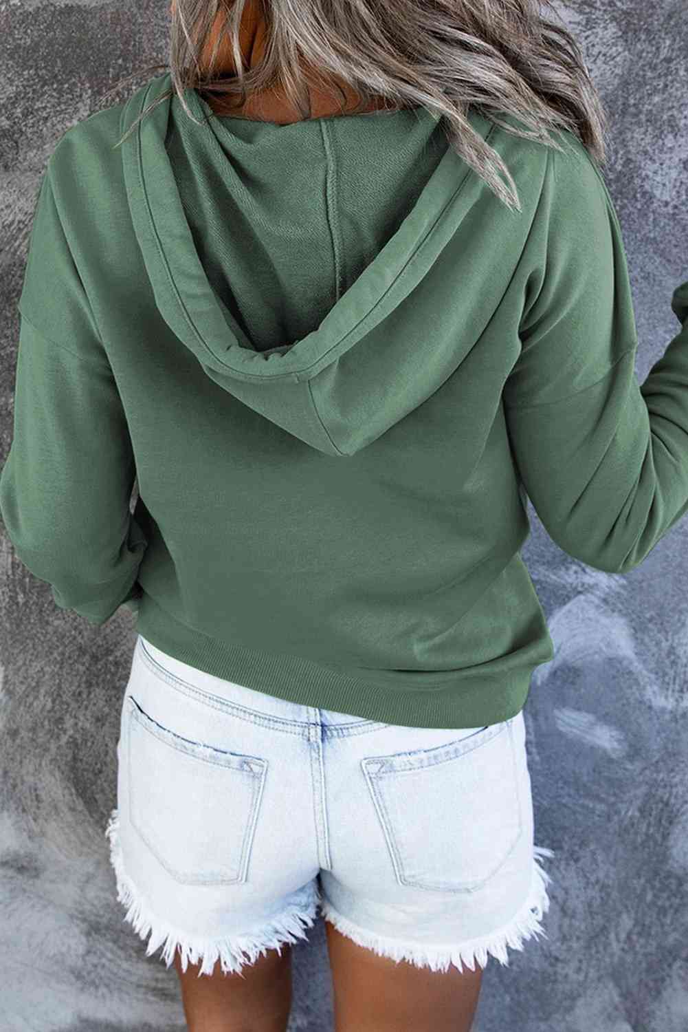 Snap Placket Soft Hoodie - 9 Color Options