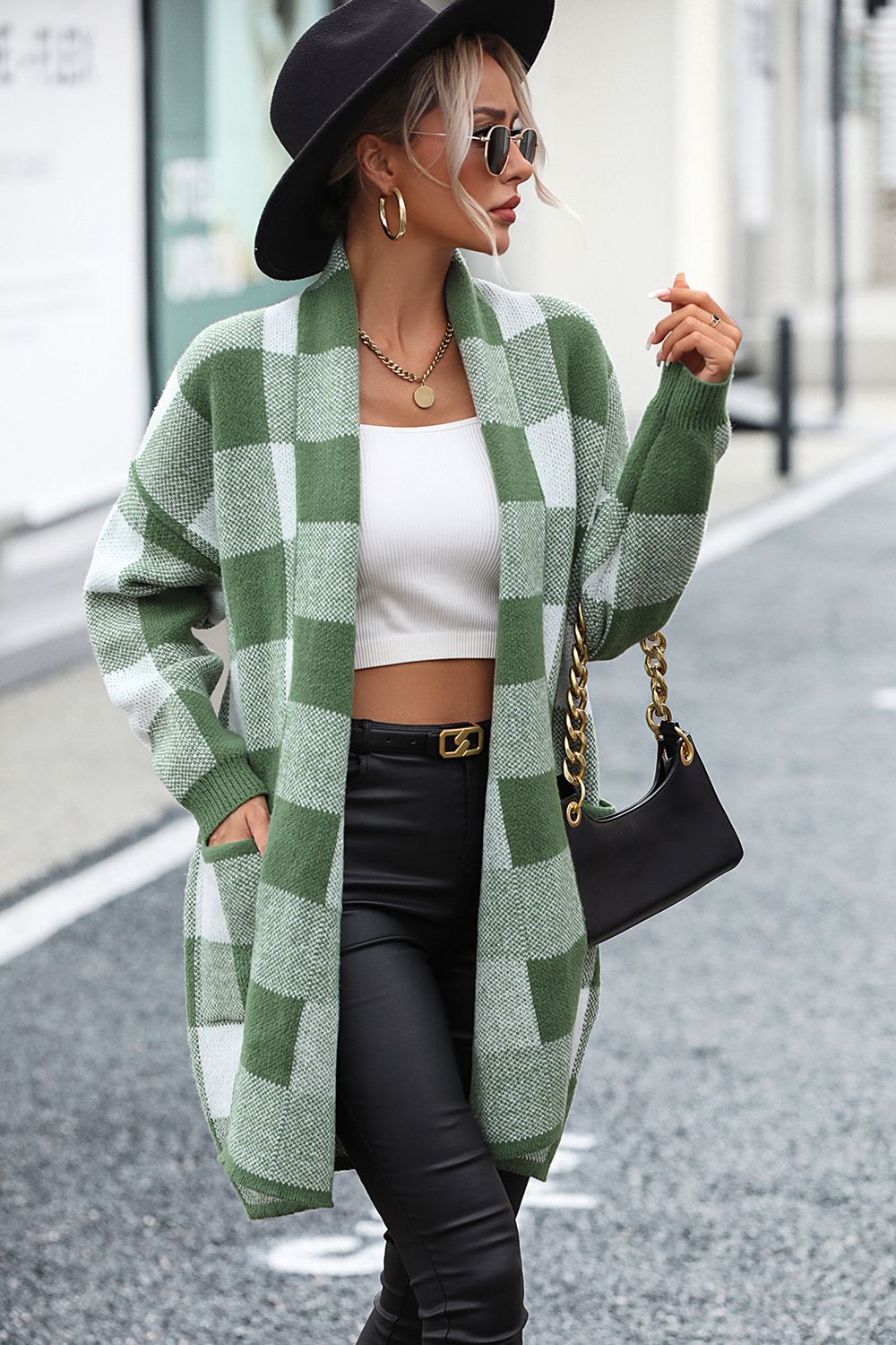 Heavy Weight Plaid Cardigan Jacket - 4 Color Options