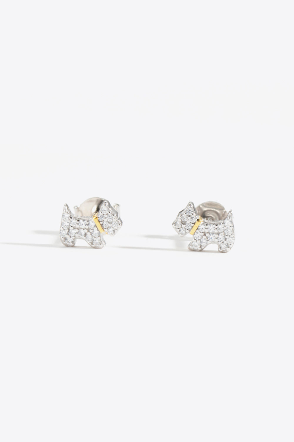 Scottie Dog Sterling Silver Stud Earrings