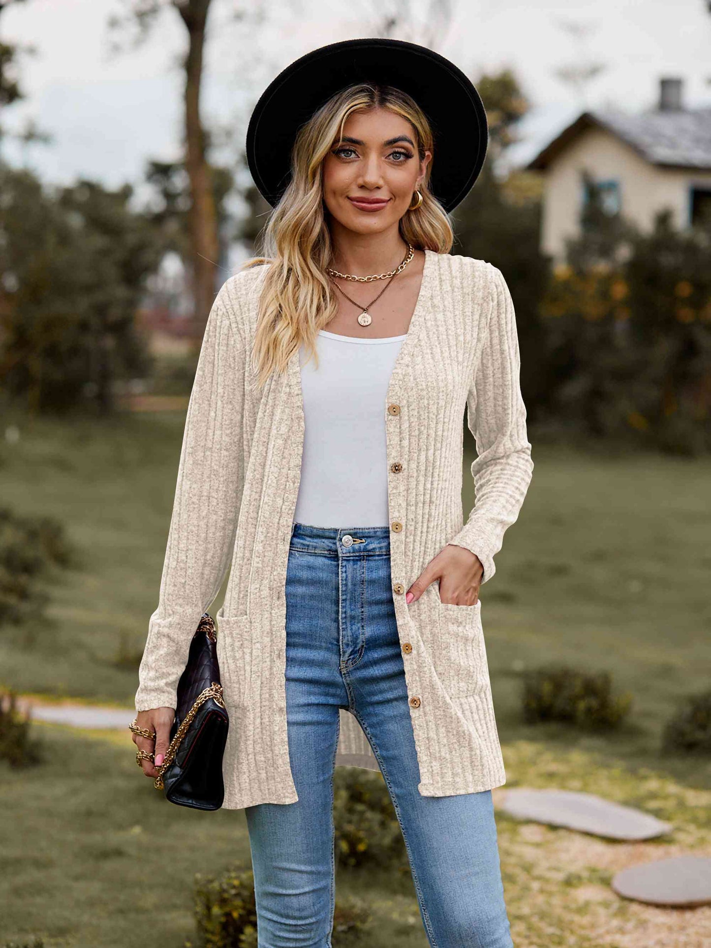 Fuzzy Soft Button Front Cardigan - 7 Color Options