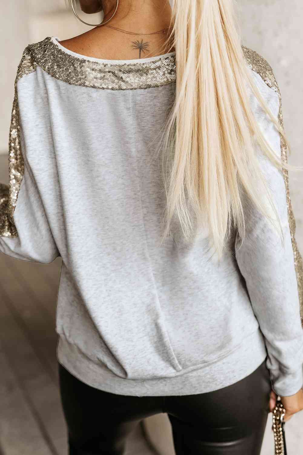 Sequin Highlights Bougie Sweatshirt