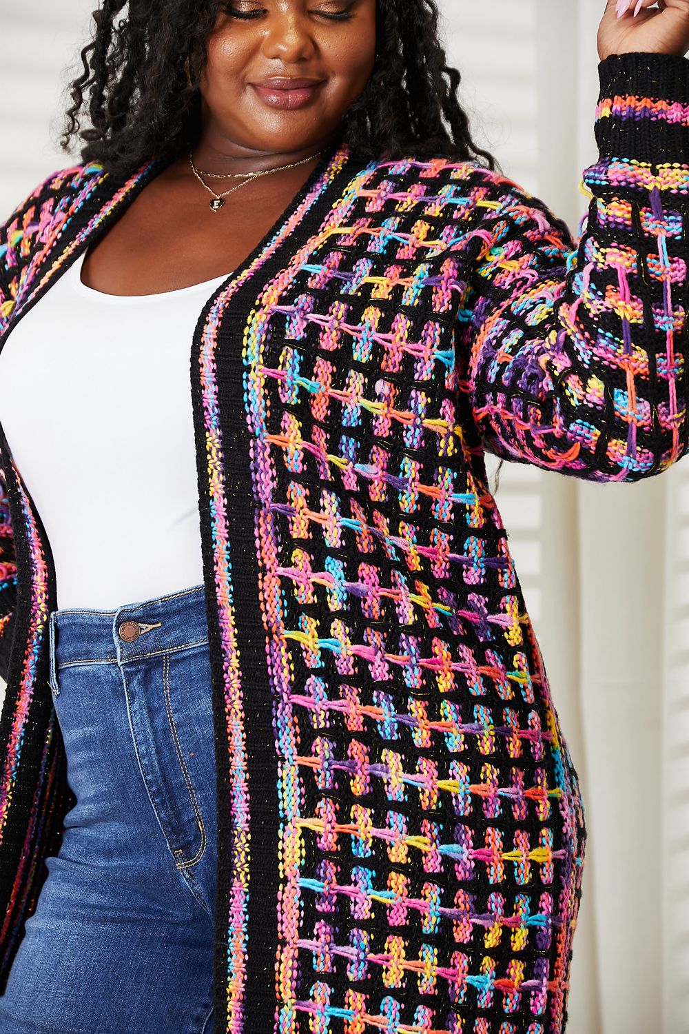 Black Multi Fringe Duster Cardigan