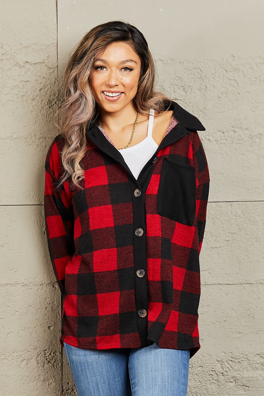 Buffalo Plaid Button Down Top