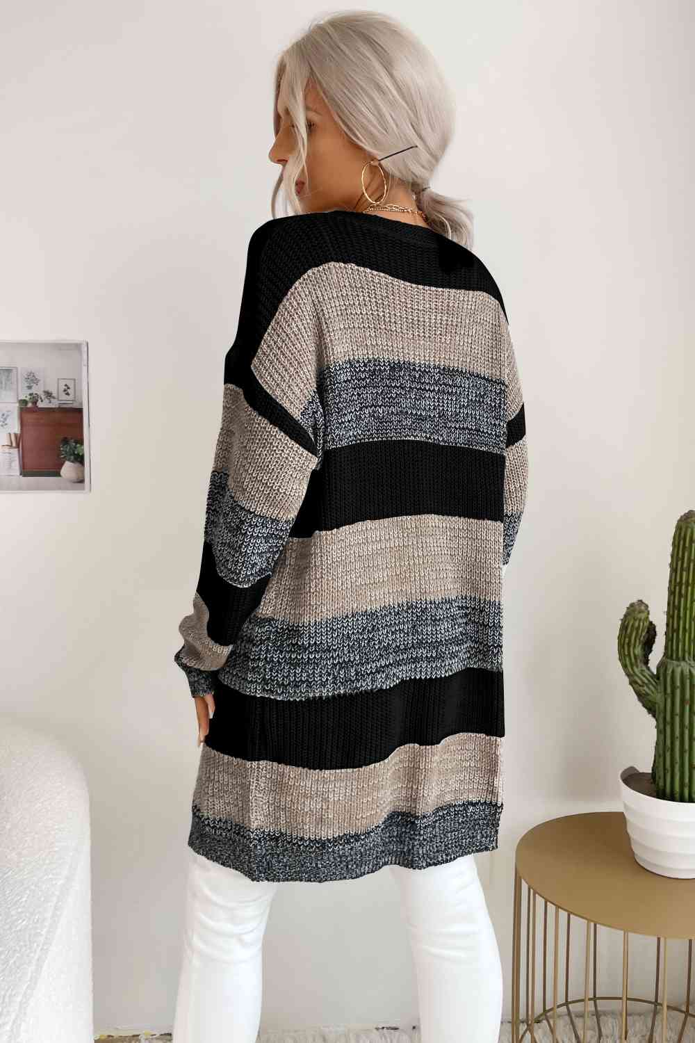 Neutral Stripes Midi Cardigan - 5 Stripe Options