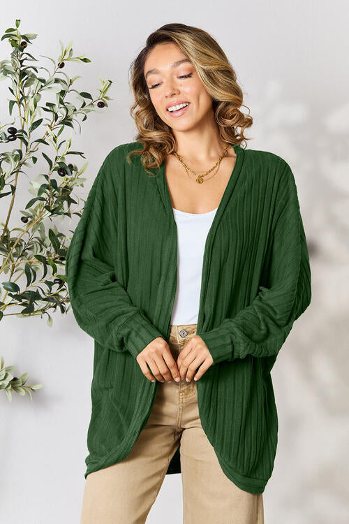 Lightweight Ribbed Cocoon Cardigan - 5 Color Options