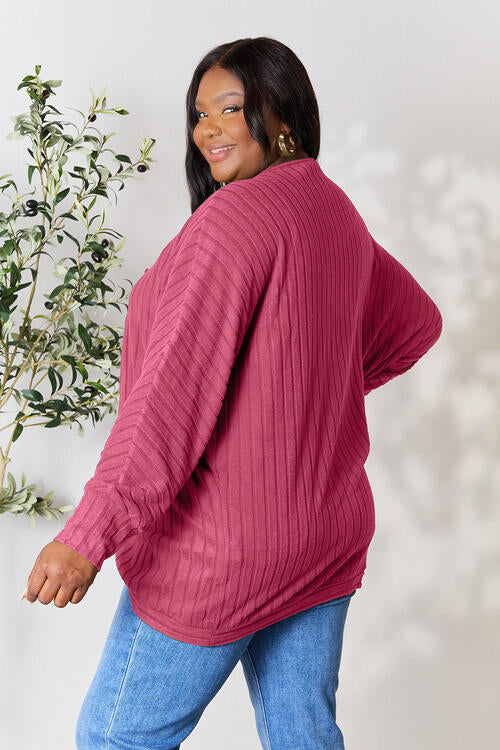 Lightweight Ribbed Cocoon Cardigan - 5 Color Options