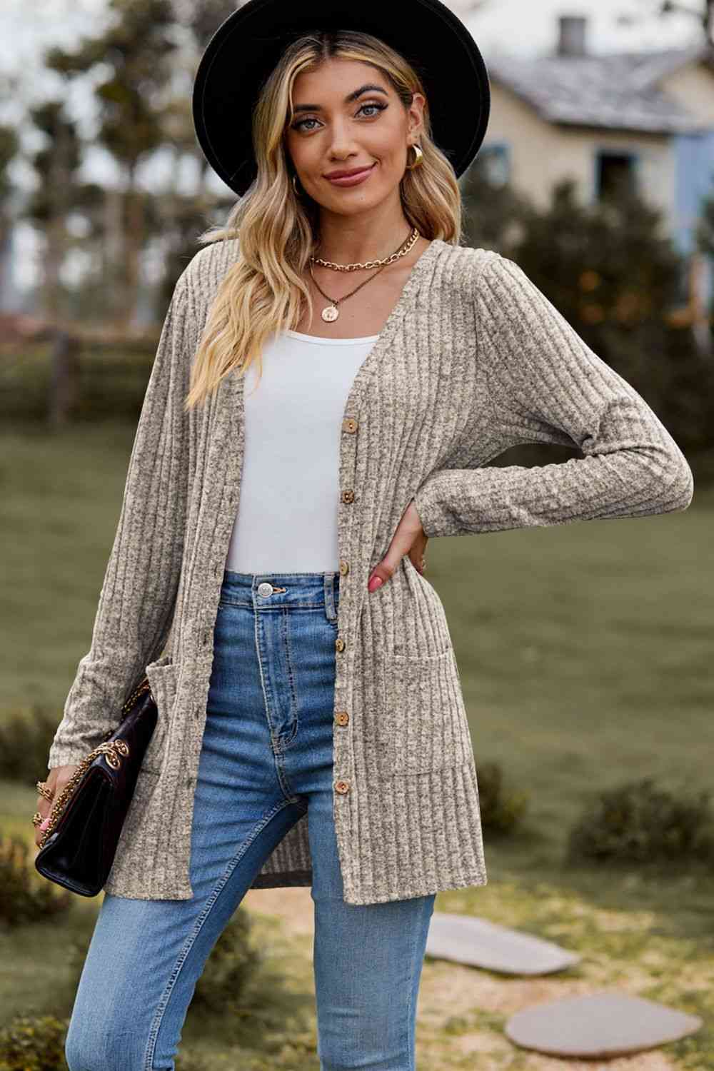 Fuzzy Soft Button Front Cardigan - 7 Color Options