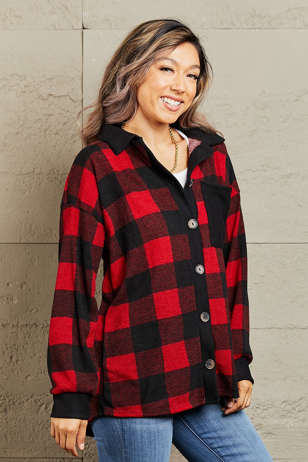 Buffalo Plaid Button Down Top