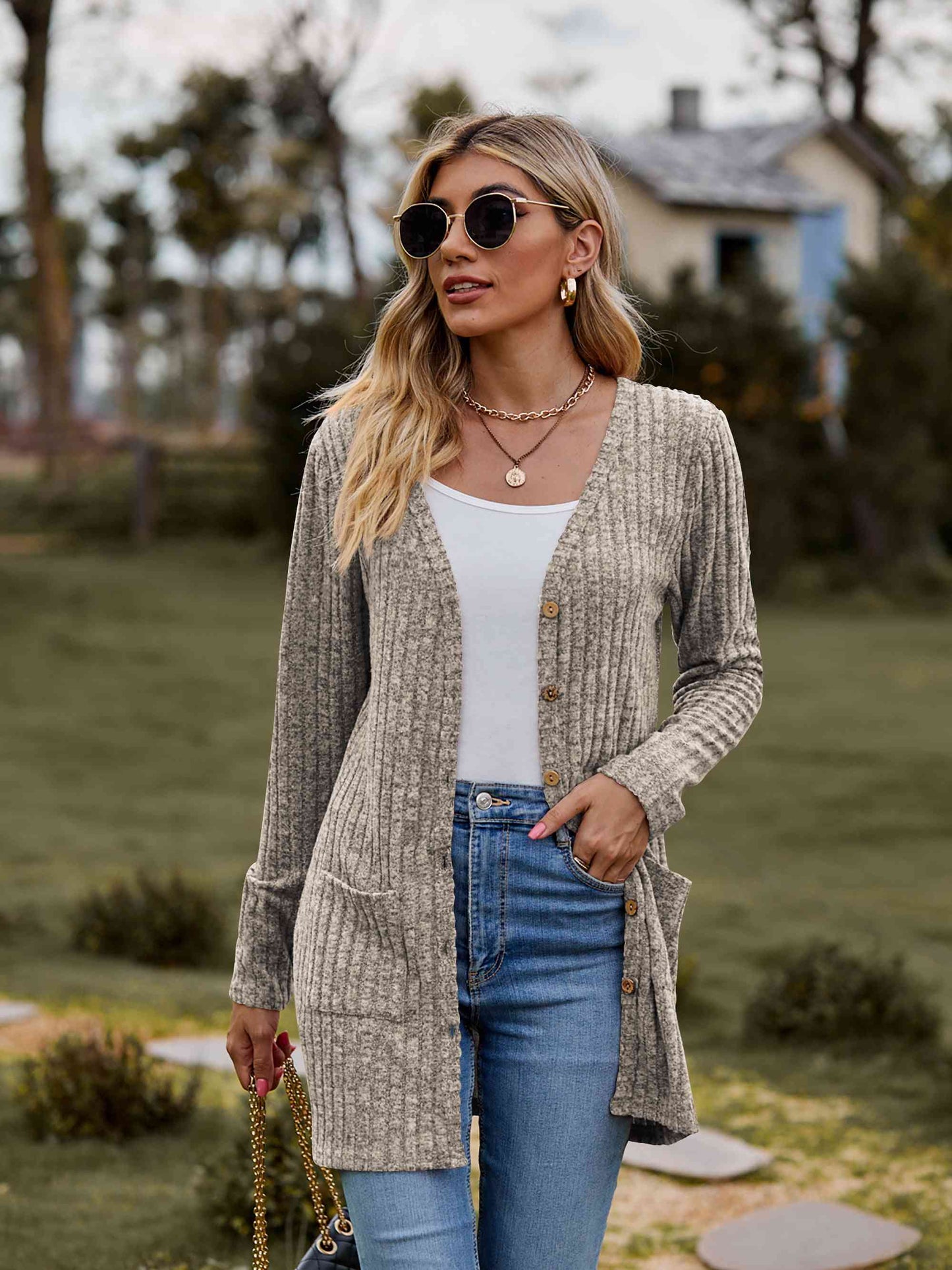 Fuzzy Soft Button Front Cardigan - 7 Color Options