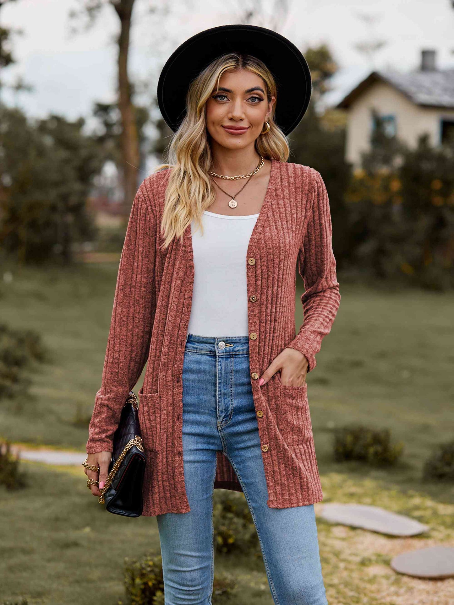 Fuzzy Soft Button Front Cardigan - 7 Color Options