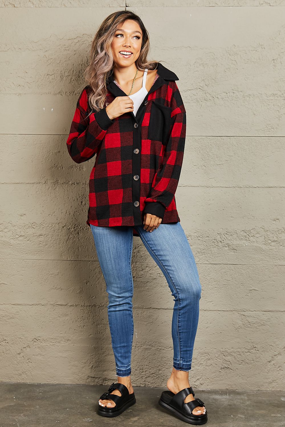 Buffalo Plaid Button Down Top