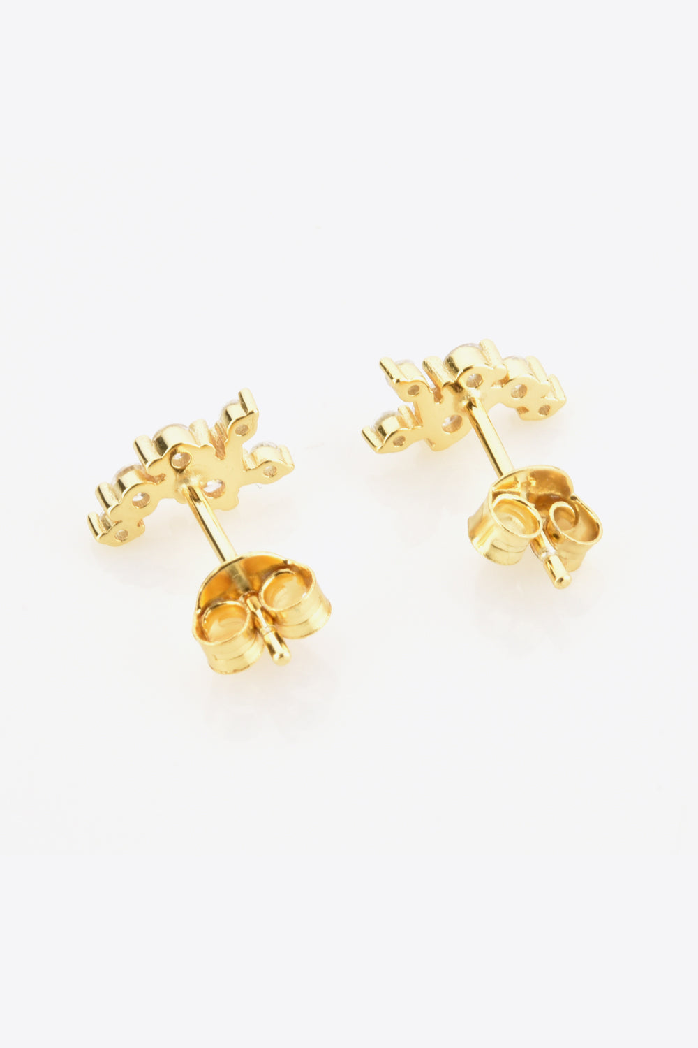 .925 Sterling Silver Cluster Stud Earrings - Silver or Gold