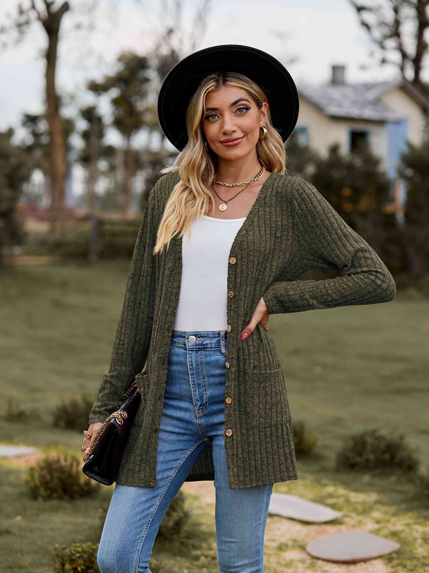 Fuzzy Soft Button Front Cardigan - 7 Color Options