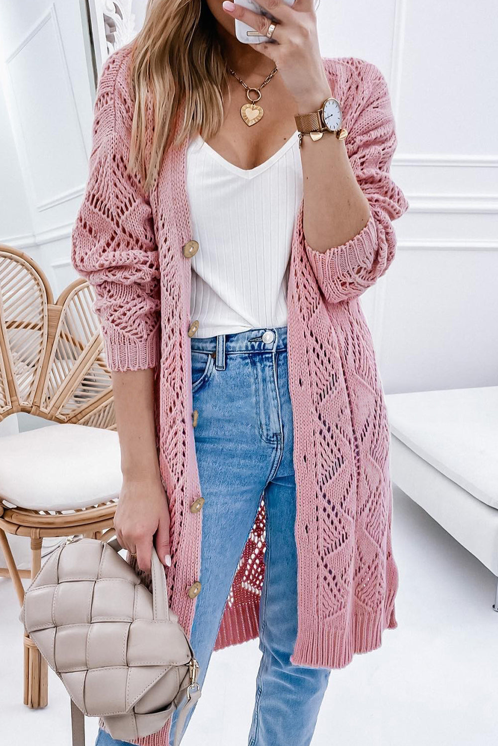 Lightweight Open Knit Cardigan - 3 Color Options