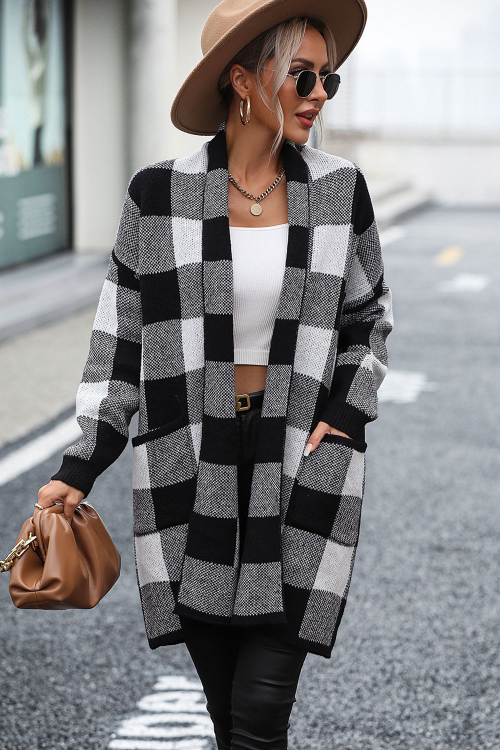 Heavy Weight Plaid Cardigan Jacket - 4 Color Options