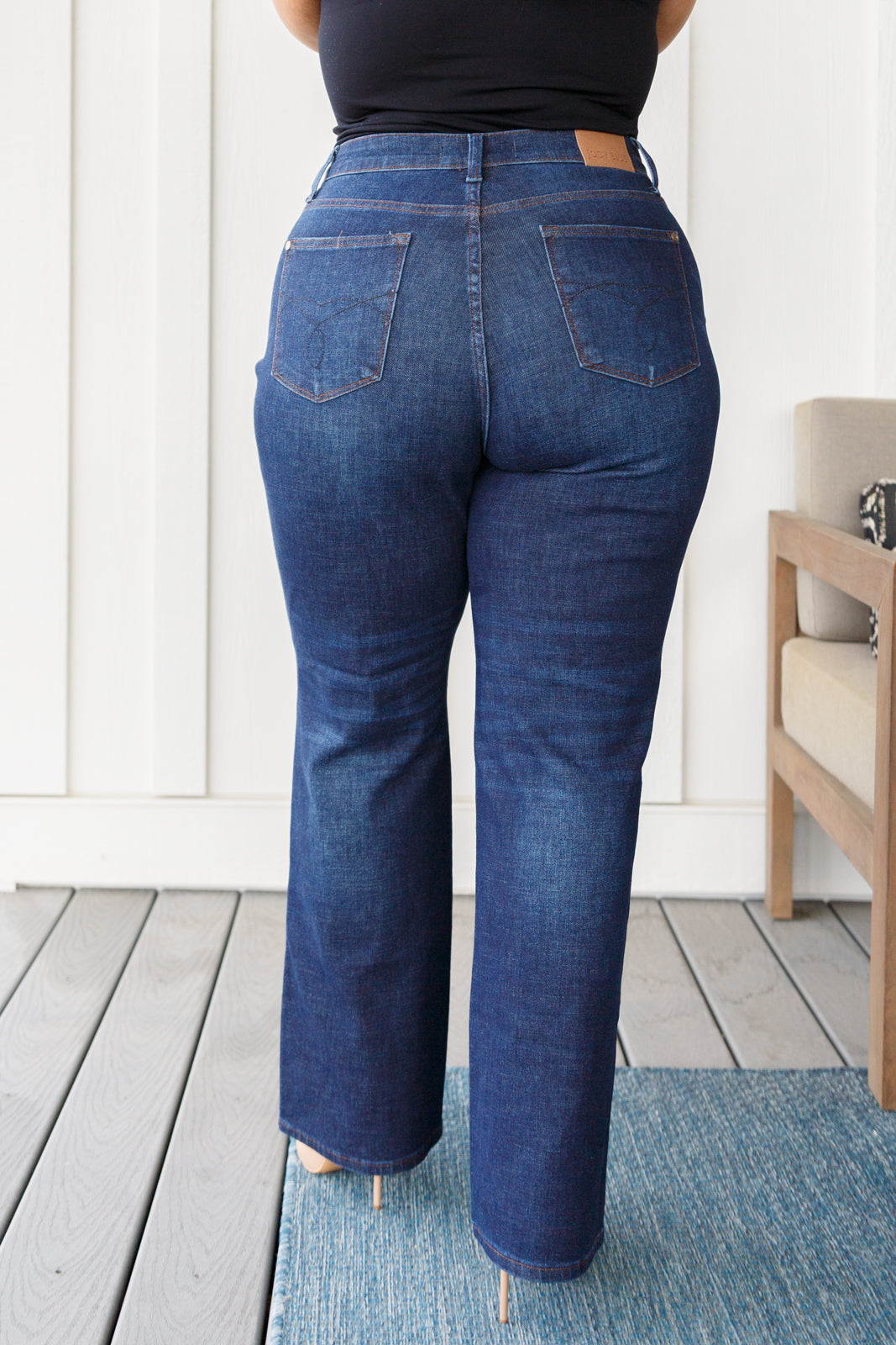 Arlo High Rise Button-Fly Judy Blue Straight Jeans