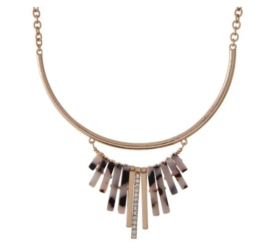 Tortoise Fringe Necklace