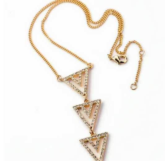 Triangle Pave' Pendant