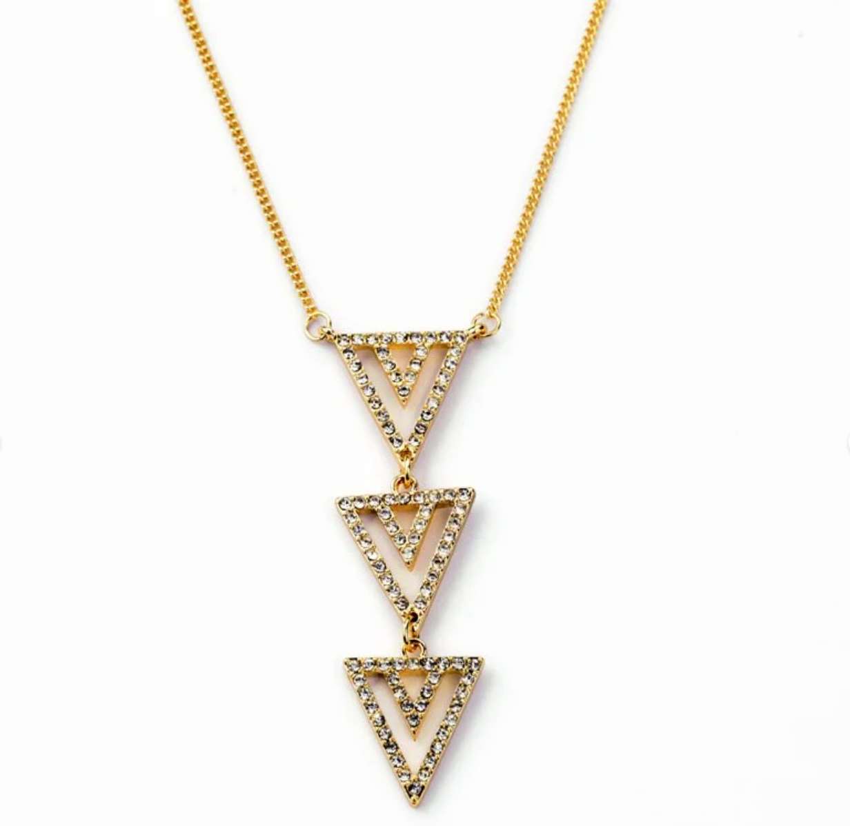 Triangle Pave' Pendant