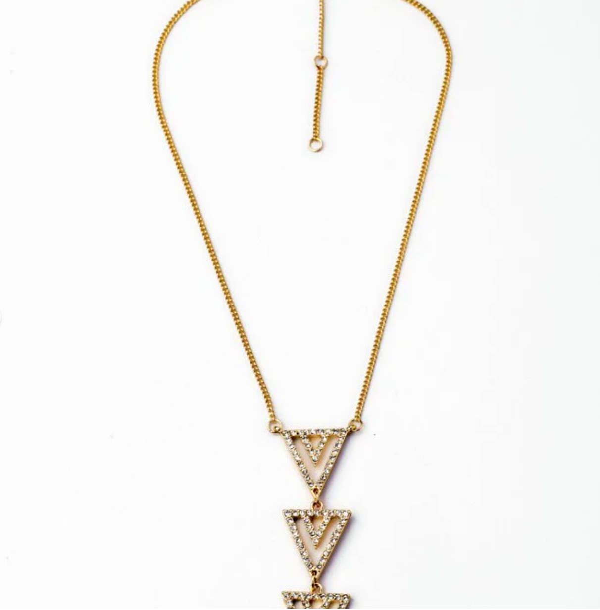 Triangle Pave' Pendant