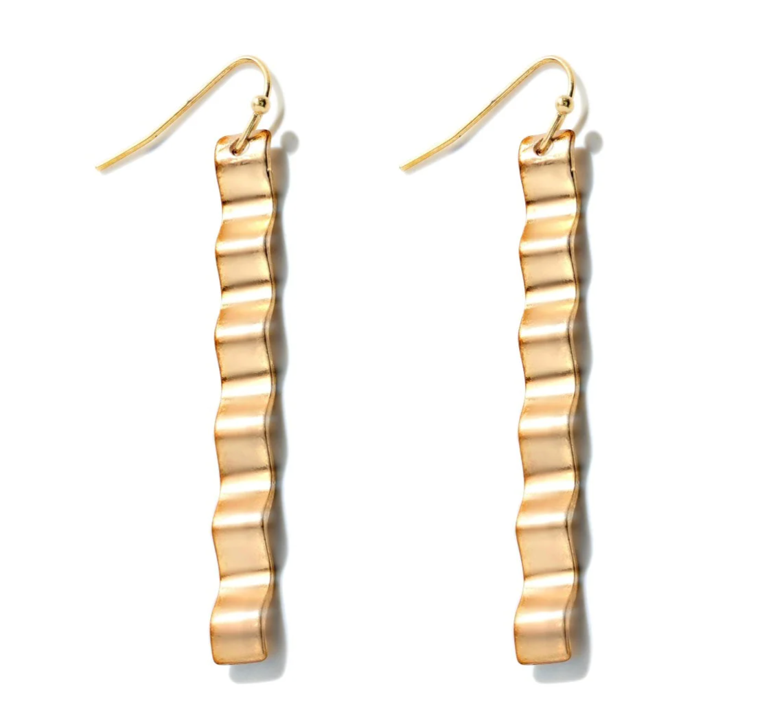 Gold Wave Earrings