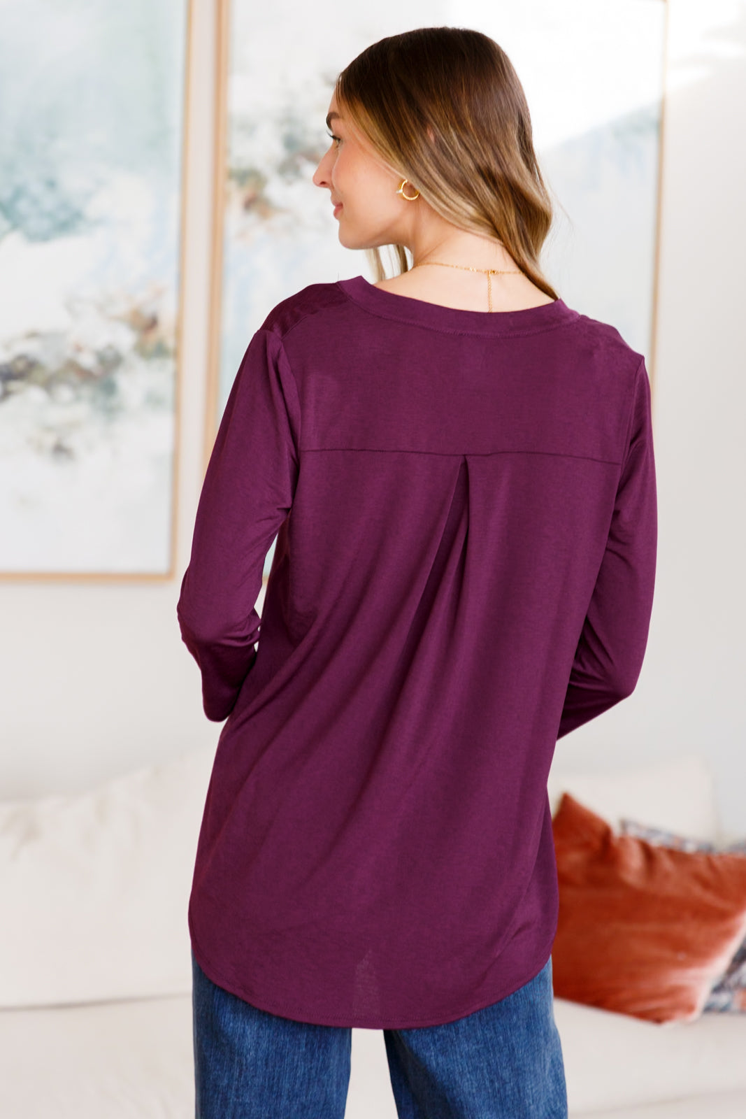 So Outstanding Gabby Top in Dark Magenta