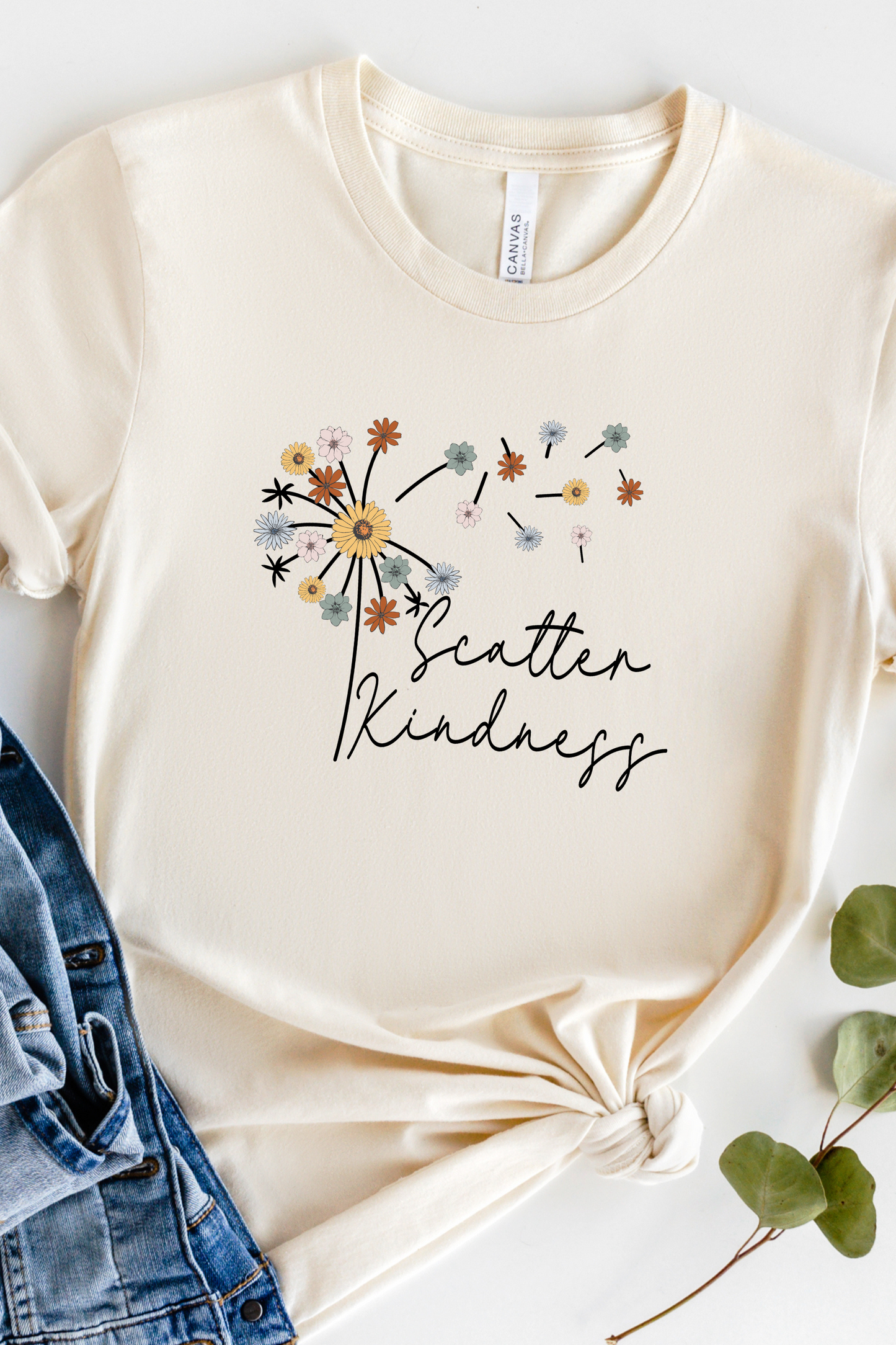 SCATTER KINDNESS POSITIVES VIBES TEE