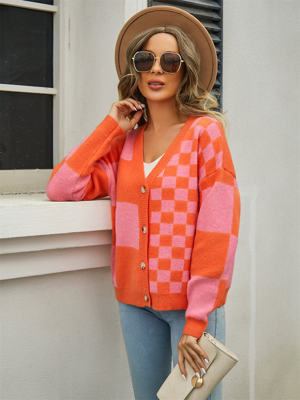 Wonderland Mixed Checker Cardigan - 4 Color Options