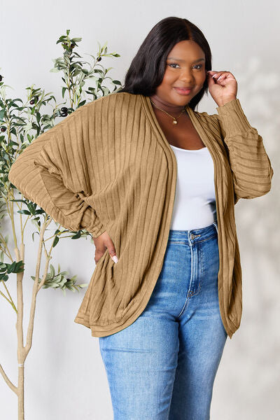 Lightweight Ribbed Cocoon Cardigan - 5 Color Options