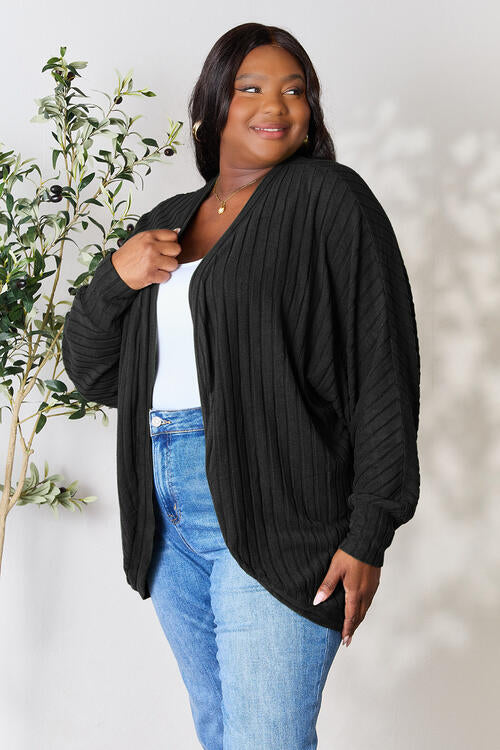 Lightweight Ribbed Cocoon Cardigan - 5 Color Options