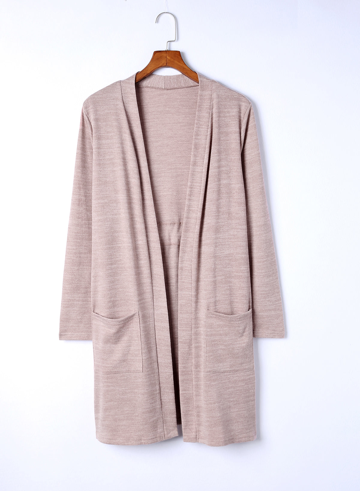 Blush Tie-Back Open Front Cardigan