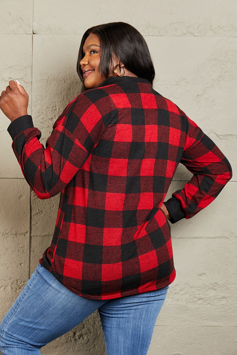 Buffalo Plaid Button Down Top