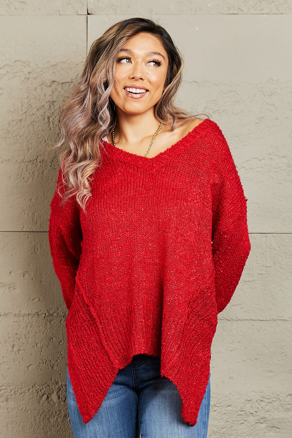 By The Fire Side Slit Sweater