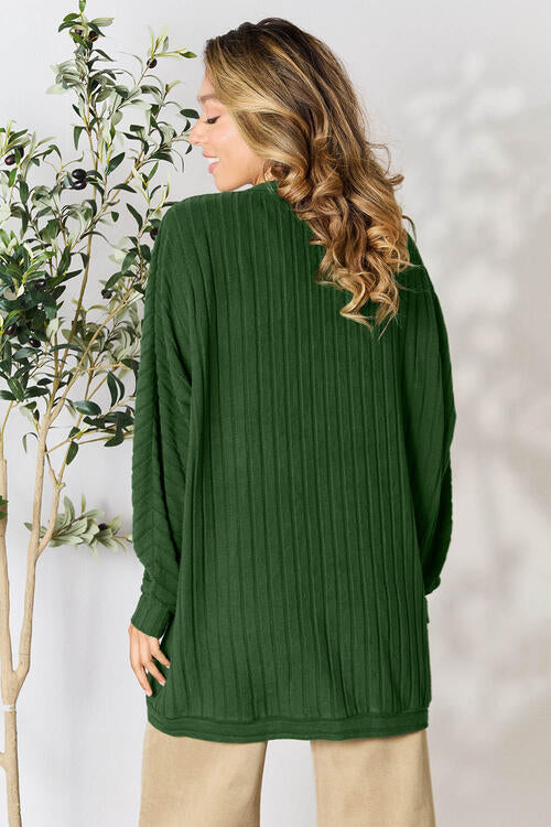 Lightweight Ribbed Cocoon Cardigan - 5 Color Options