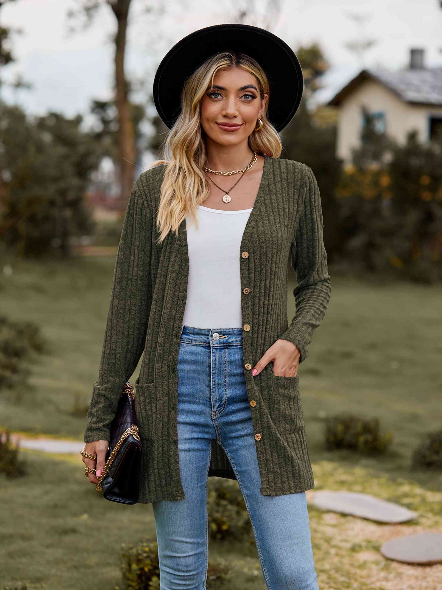 Fuzzy Soft Button Front Cardigan - 7 Color Options