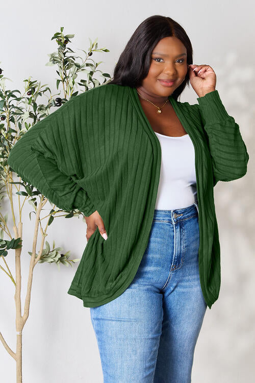 Lightweight Ribbed Cocoon Cardigan - 5 Color Options