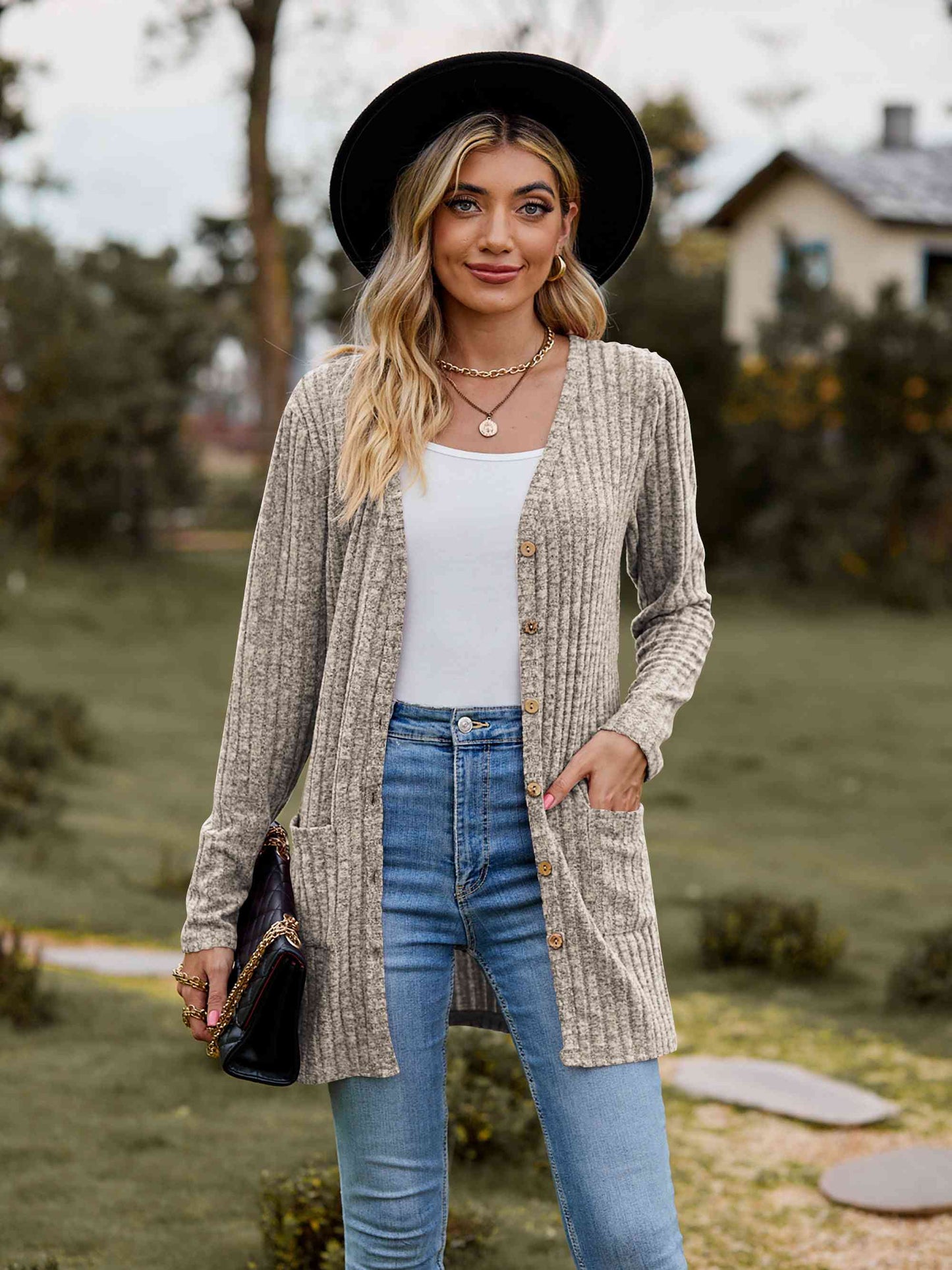 Fuzzy Soft Button Front Cardigan - 7 Color Options