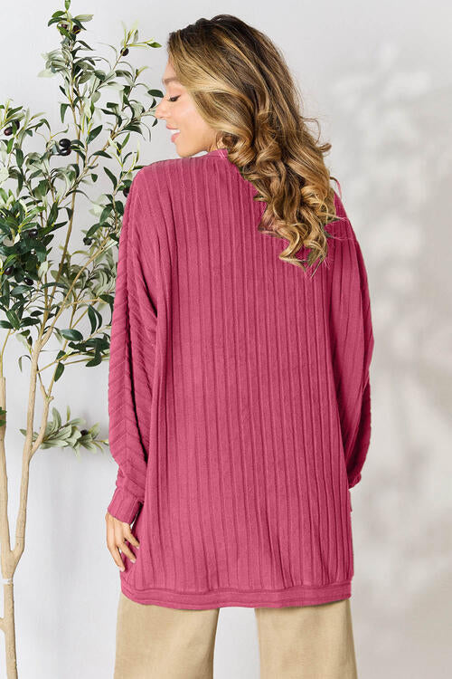 Lightweight Ribbed Cocoon Cardigan - 5 Color Options